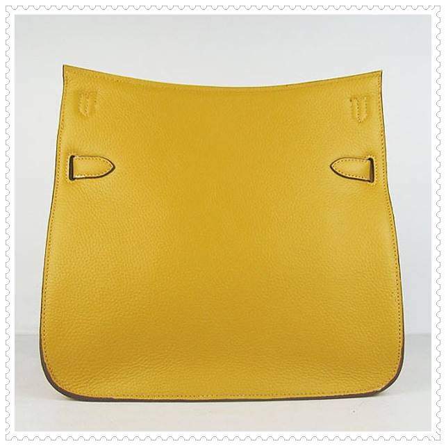Hermes Jypsiere shoulder bag yellow with silver hardware